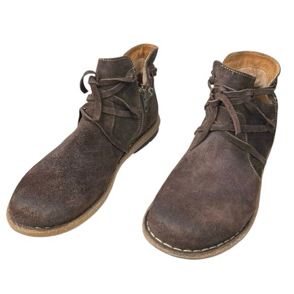 Born Women’s Tarkiln Brown Leather Distressed Chelsea Ankle Boot Size US 10 - Picture 5 of 10